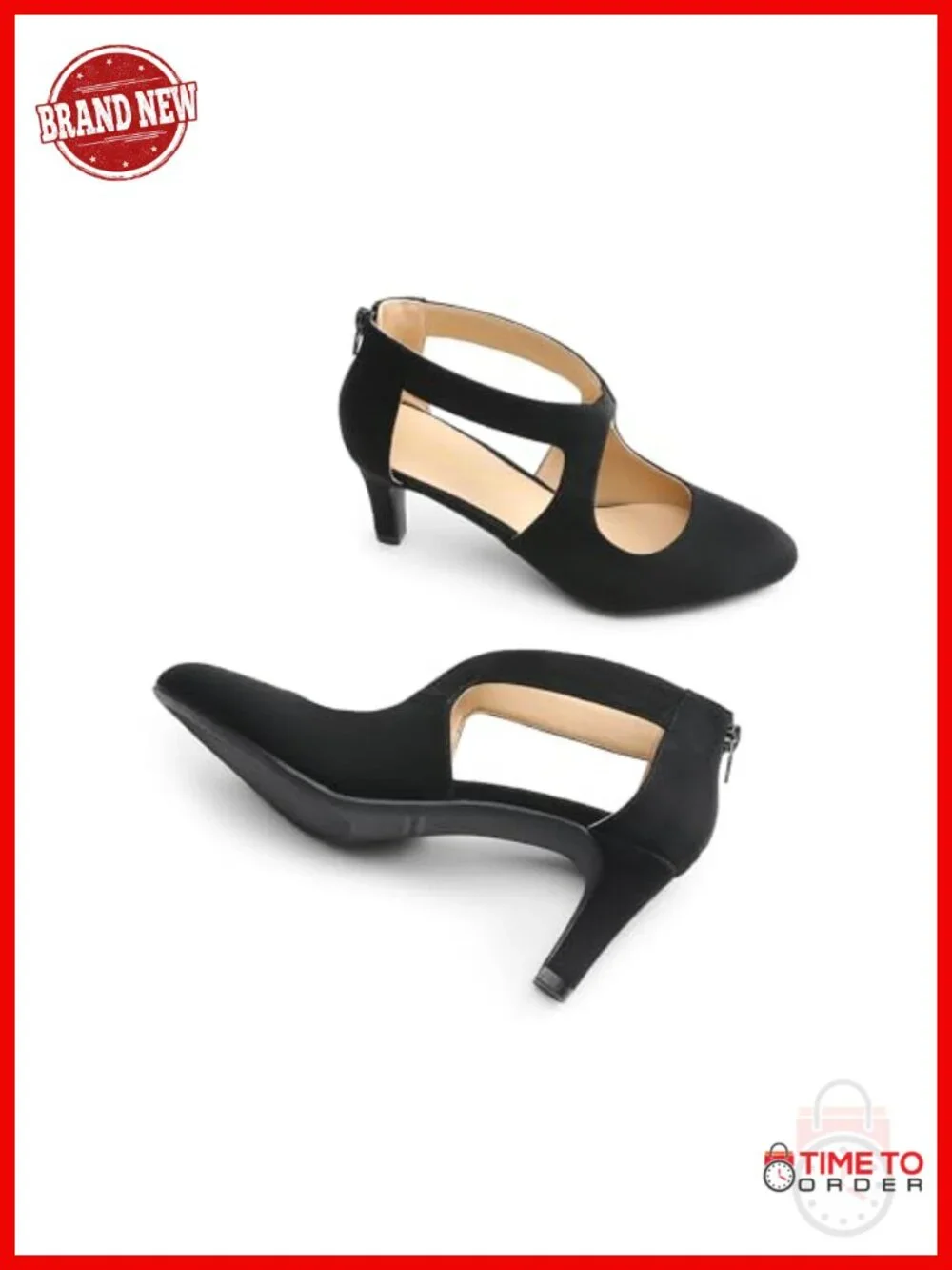 Women's Pointed Toe Kitten Heel Pumps Faux Suede Office Party Dress Shoes